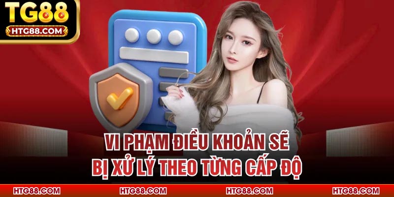 Vi phạm điều khoản sẽ bị xử lý theo từng cấp độ